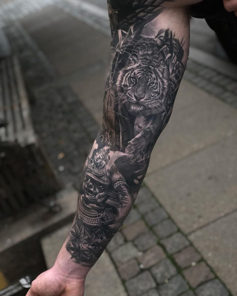 Tattoo sleeve black and grey